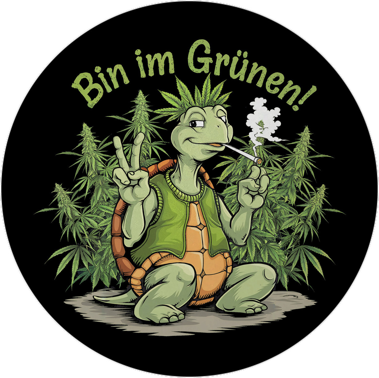 speecheese Bekiffte Schildkröte - Bin im Grünen Magnet