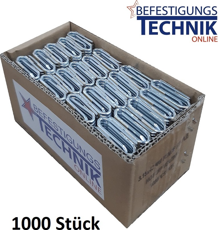 BeTeOn24 33mm Zaunklammern für Zaunklammergerät Fasco F46/40 Freeman FM315 LD315 Akku KL-89.2 1M EN13802