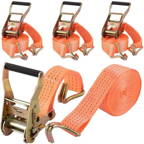 OEM Orangespanband 50 mm x 6 m, sjorband met haken, voor motoren, auto's und Lastwagen 2026