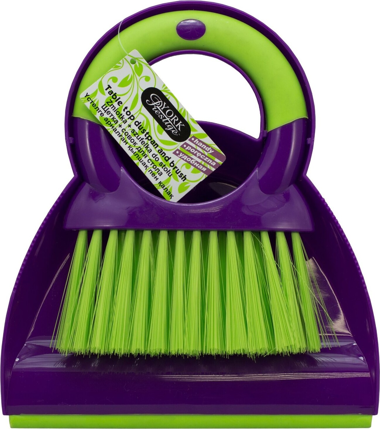 Lila und grün Yorker Prestige Tischfeger und Kehrblech, EF340706
