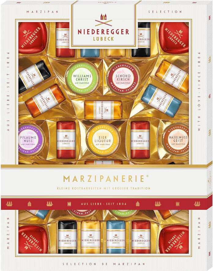 Niederegger Marzipanerie 31 exquisite Marzipan-Pralinen 398g 878330