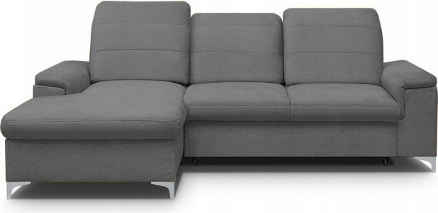 EURO-MEBLE Bergamo Mini Linknes Ecksofa Mit Schlaffunktion (Dark Grey – Zetta 305)