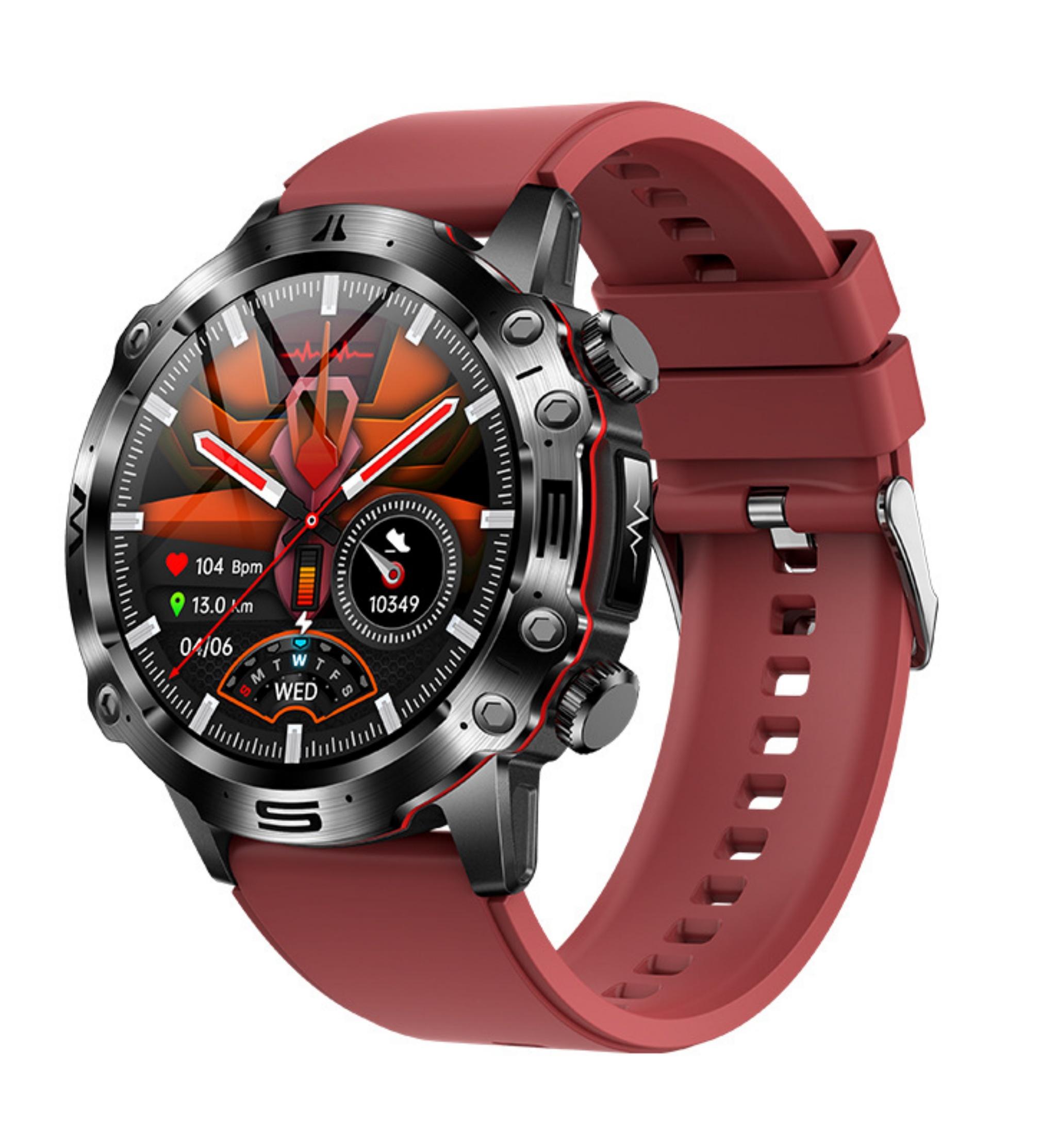 Homelody ET482 Herren Smartwatch mit Bluetooth Anrufen 1.43inch AMOLED Herzfrequenz messer Sport Smart Watch 207AP018-0210