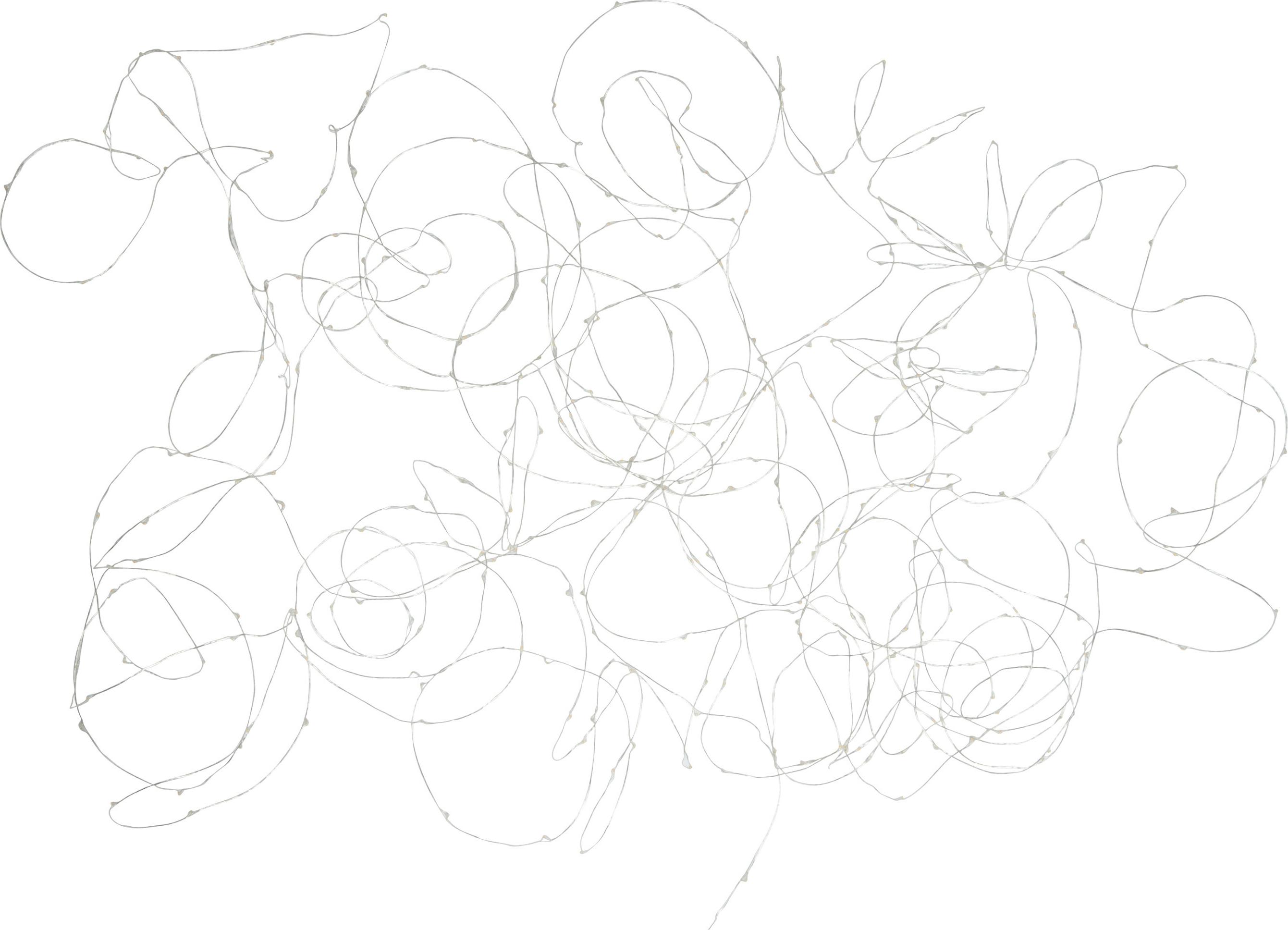 J-Line Weihnahchtsbeleuchtung Draht 30M Silber 300 Led Warm Weiß