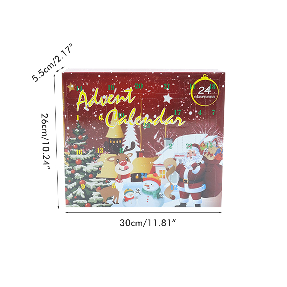 Vianočný kalendár na odpočítavanie, vianočný adventný kalendár, senzorické hračky Push Bubble, dekompresné hračky