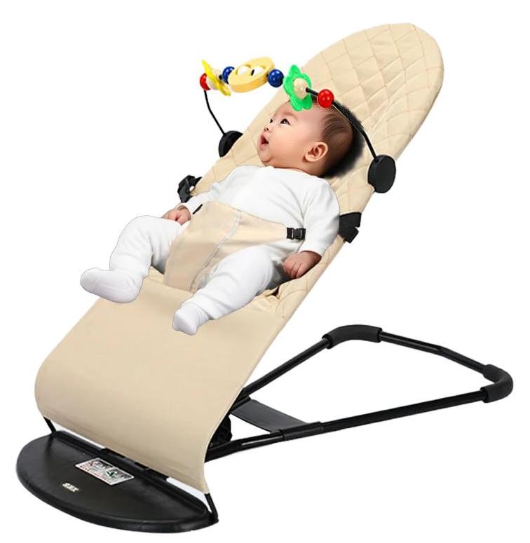 StarTech Babywippe Schaukelstuhl - Babywippe für Neugeborene 0–18 Monate - Klappbar - Leicht zu reinigen - Bequemer Ruhesitz - Weiß