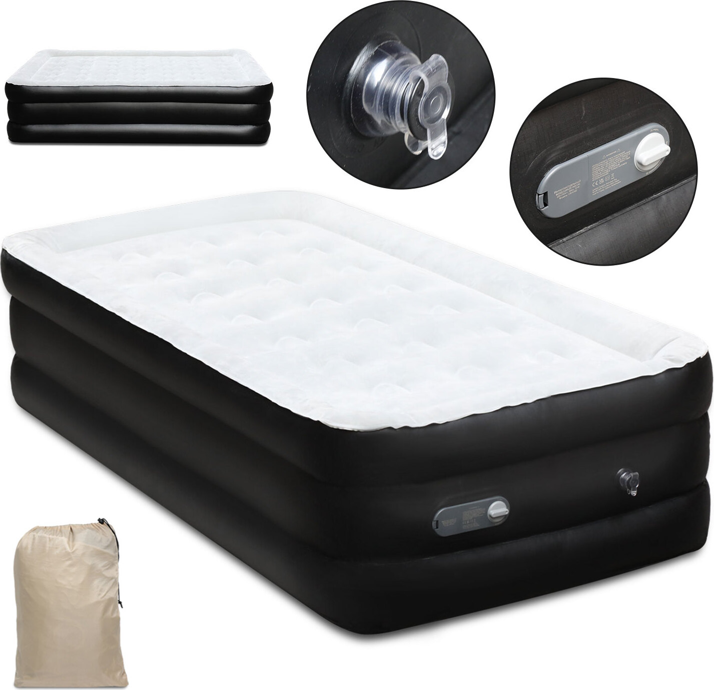 Bettizia Luftmatratze eine Personen Selbstaufblasend Luftbett Hoch 190*100*46 cm selbstaufblasend Gästebett Luftmatratze RL-HG10133-1-AG