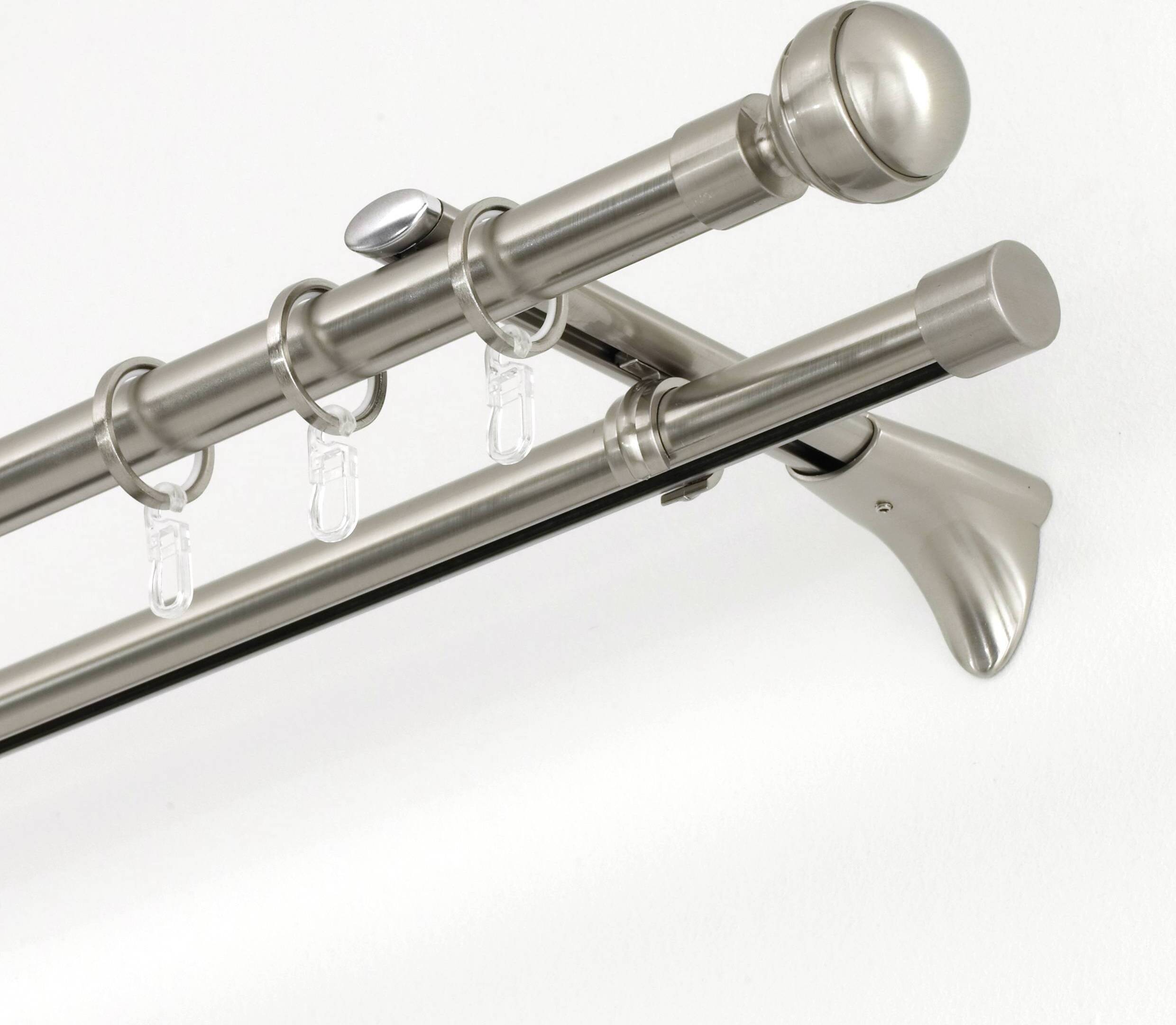 Gardinia Endknopf Kugel zu Stilprogramm Chicago, Ø 20 mm edelstahl-optik 10011162