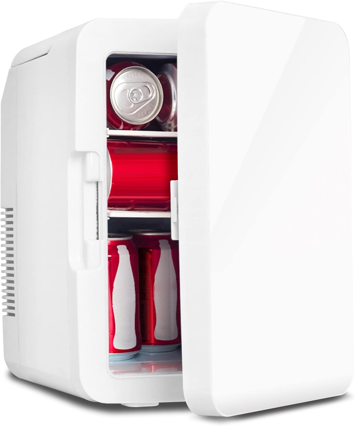 Puluomis Mini Kühlschrank 10L, 2 in 1 Warm- und Kühlbox tragbar 12V/220V / 230V Weiß