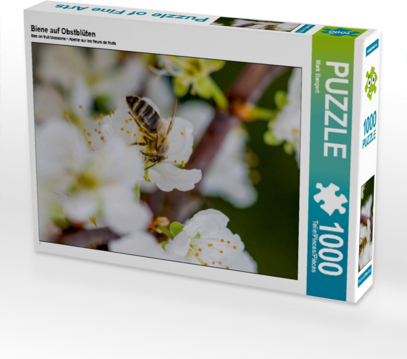 Calvendo Biene auf Obstblüten 1000 Teile Puzzle hoch 480x640mm, Bangert Mark; 7343954