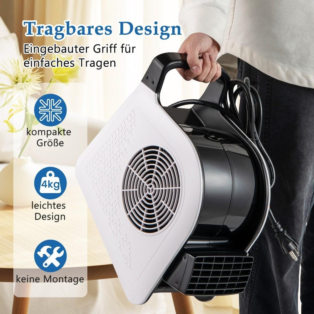 Northix Hochgeschwindigkeits-Bodengebläse, 130 W, 3 Geschwindigkeiten, 185° schwenkbar