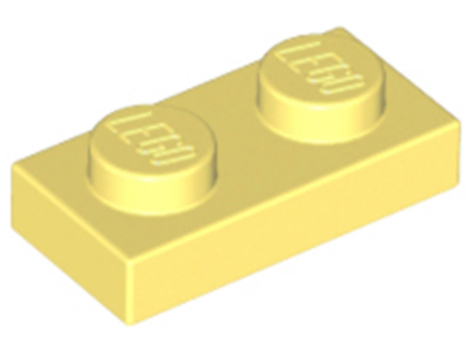 Lego® 10x 1x2 dosky 3023 - Doska Helles Hellgelb - svetlá žltá