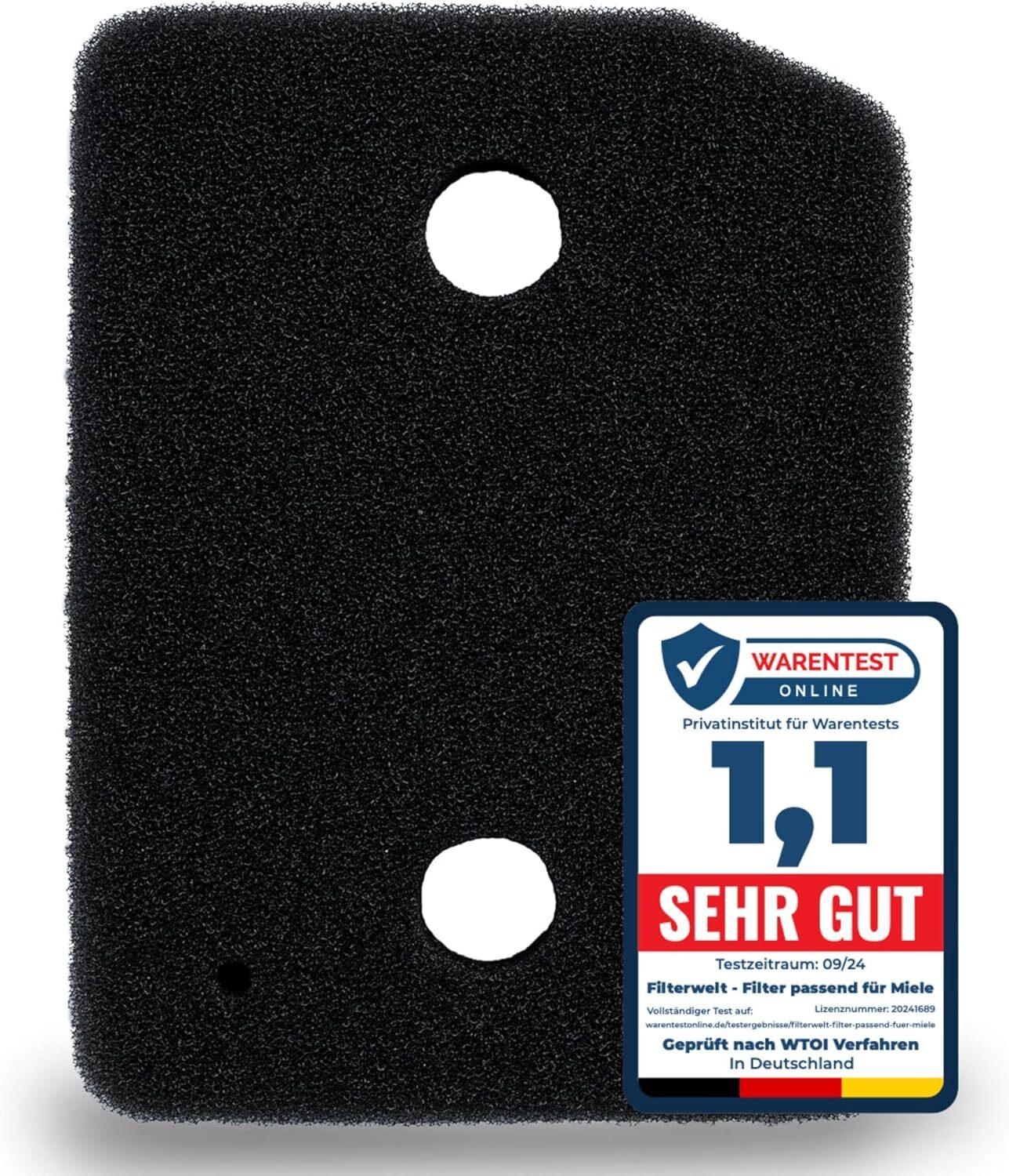 Filterwelt Filter passend für Miele T1 9164761 Trockner Wärmepumpentrockner Fein-Grob | 207 x 157 x 30mm | Schwammfilter Filtermatte Sockelfilter Fusselfilter