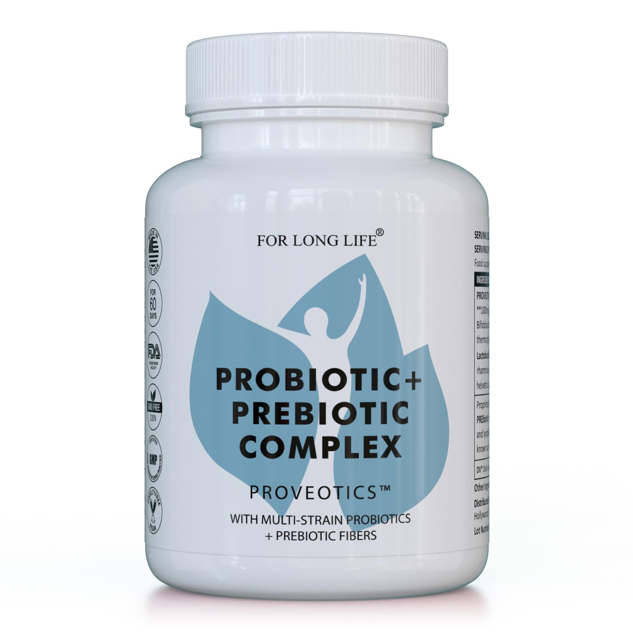 FOR LONG LIFE Probiotika + Prebiotika Komplex – PROVEOTICS 120 Kapseln