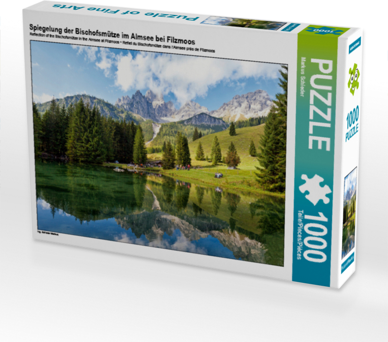 Calvendo Spiegelung der Bischofsmütze im Almsee in Filzmoos 1000 Teile Puzzle quer 640x480mm, Schieder Markus; 7457989