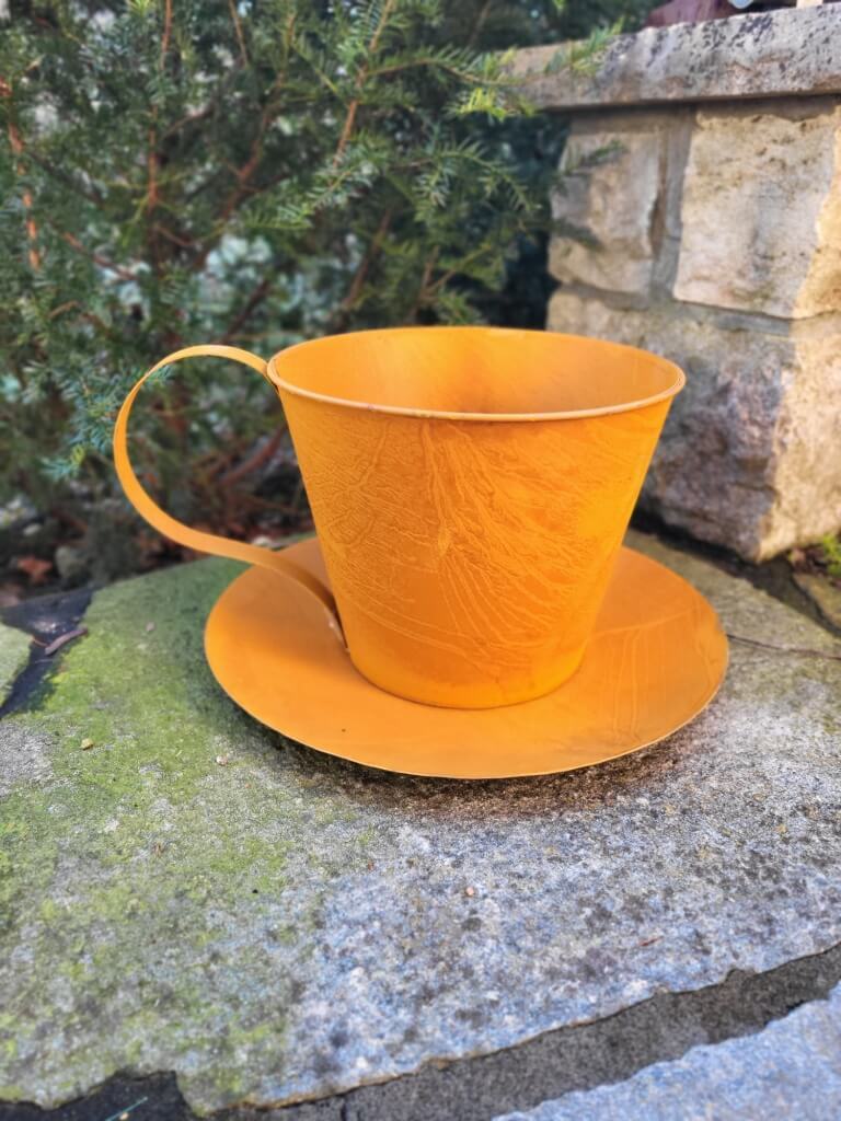 POSIWIO Edelrost Tasse zum Bepflanzen Edelrost Tasse zum Bepflanzen - d = 43 cm