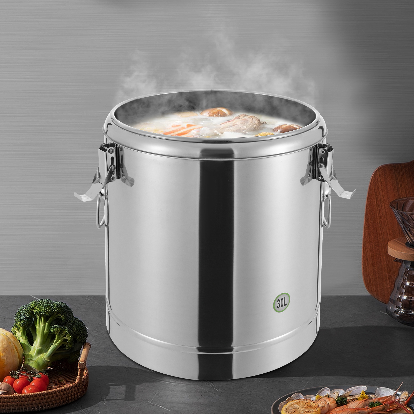 Edelstahl Isolierbehälter 10L - Thermobehälter Für Speisen & Getränke