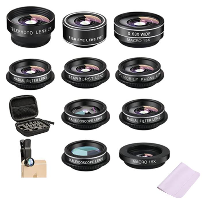 Fokelyi 11-in-1 Handy-Kameraobjektiv-Set – Weitwinkelobjektiv, Makroobjektiv und Fisheye-Objektiv KAU-ED-LYS-PH-20260310-70