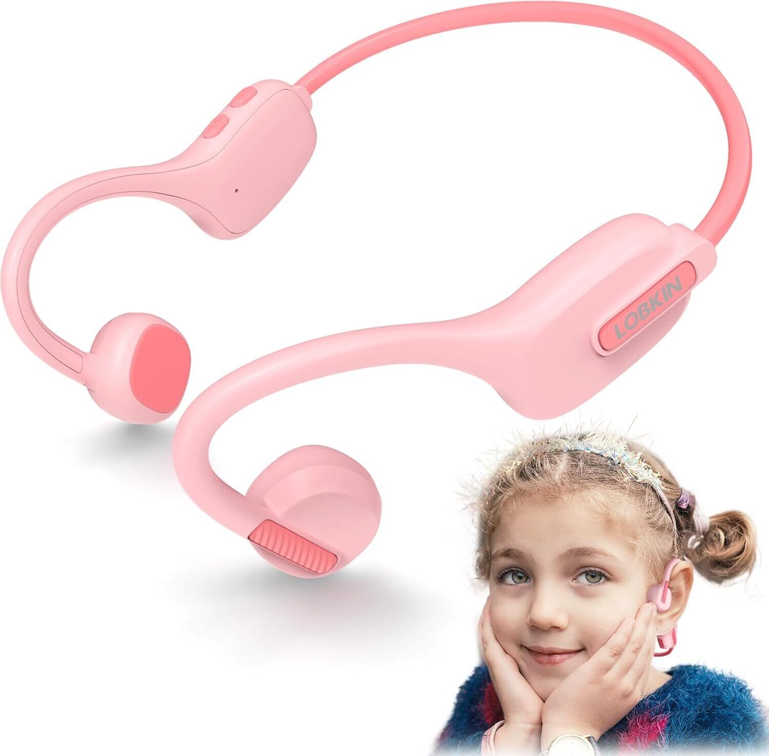 Otvorené ucho, Bluetooth 5.3 Detské bezdrôtové ľahké slúchadlá s vedením vzduchu IPX5 Vodotesné pre vonkajšie športovanie Cestovanie Beh, darčeky pre chlapcov Dievčatá
