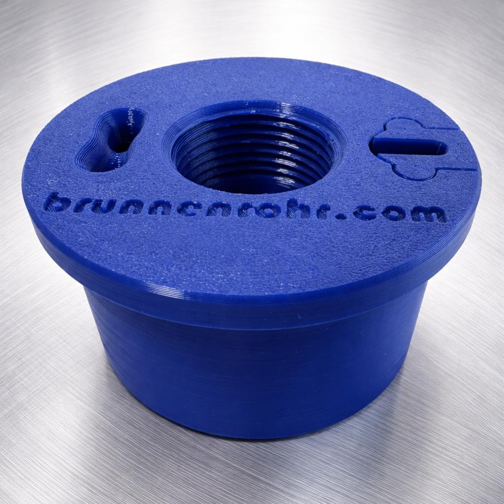 brunnenrohr.com DN 80 mit 1 Zoll Gewinde Brunnendeckel Brunnenkopf Brunnenabschlussdeckel Brunnenabdeckung Deckel für Brunnen Rohr 80BD-TG-1Zoll