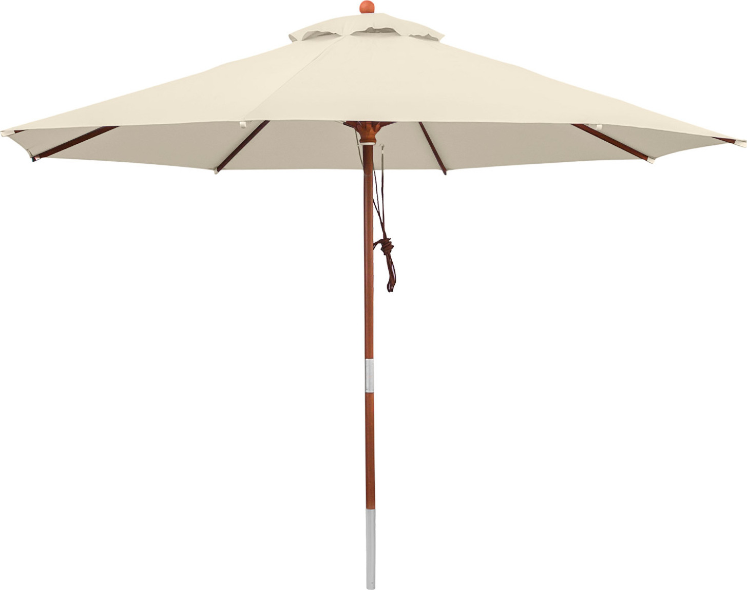 anndora Sonnenschirm 3,5m rund Natural Winddach UV-Schutz - Natural 35002