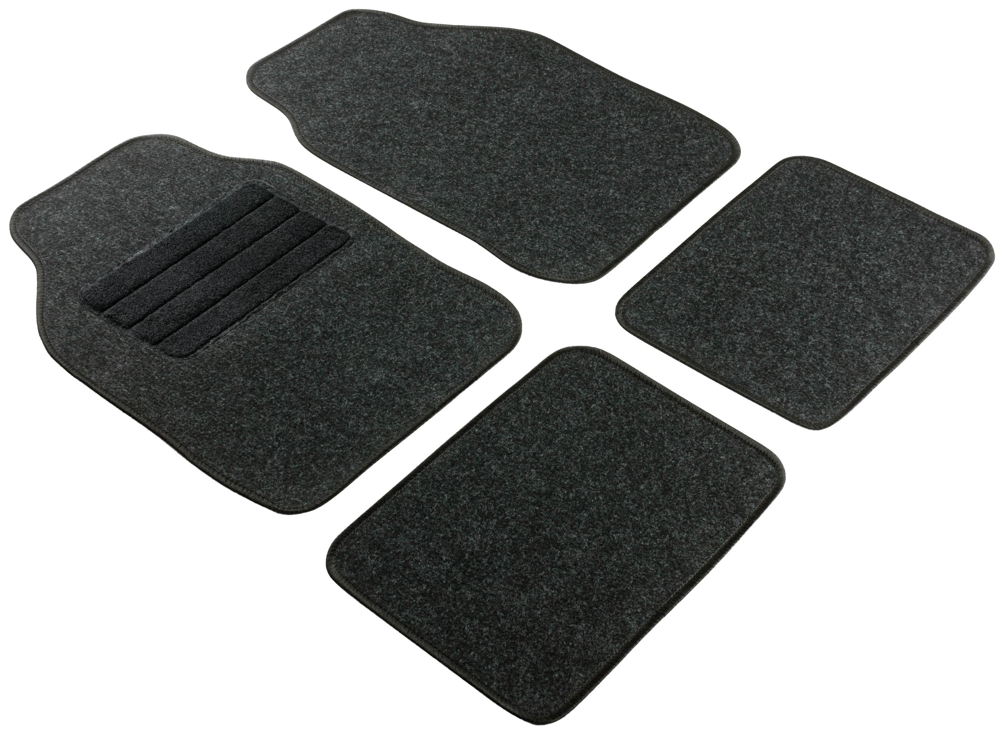 Auto-Teppich Matrix, Universal Fußmatten-Set 4-teilig schwarz, Auto-Teppich  Matrix, Universal Fußmatten-Set 4-teilig schwarz, Universal Textil  Fußmatten, Textil Fußmatten, Automatten & Teppiche