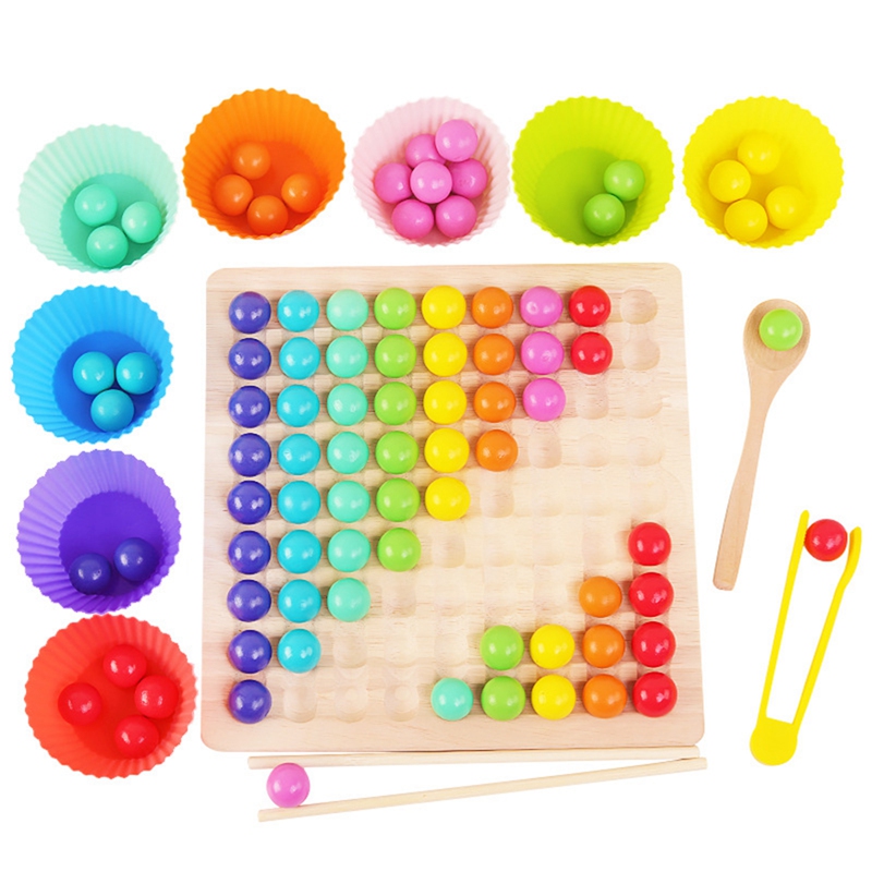 Montessori Spielzeug Holzpuzzle Sortierbox Kinder Lernspielzeug Brettspiel 