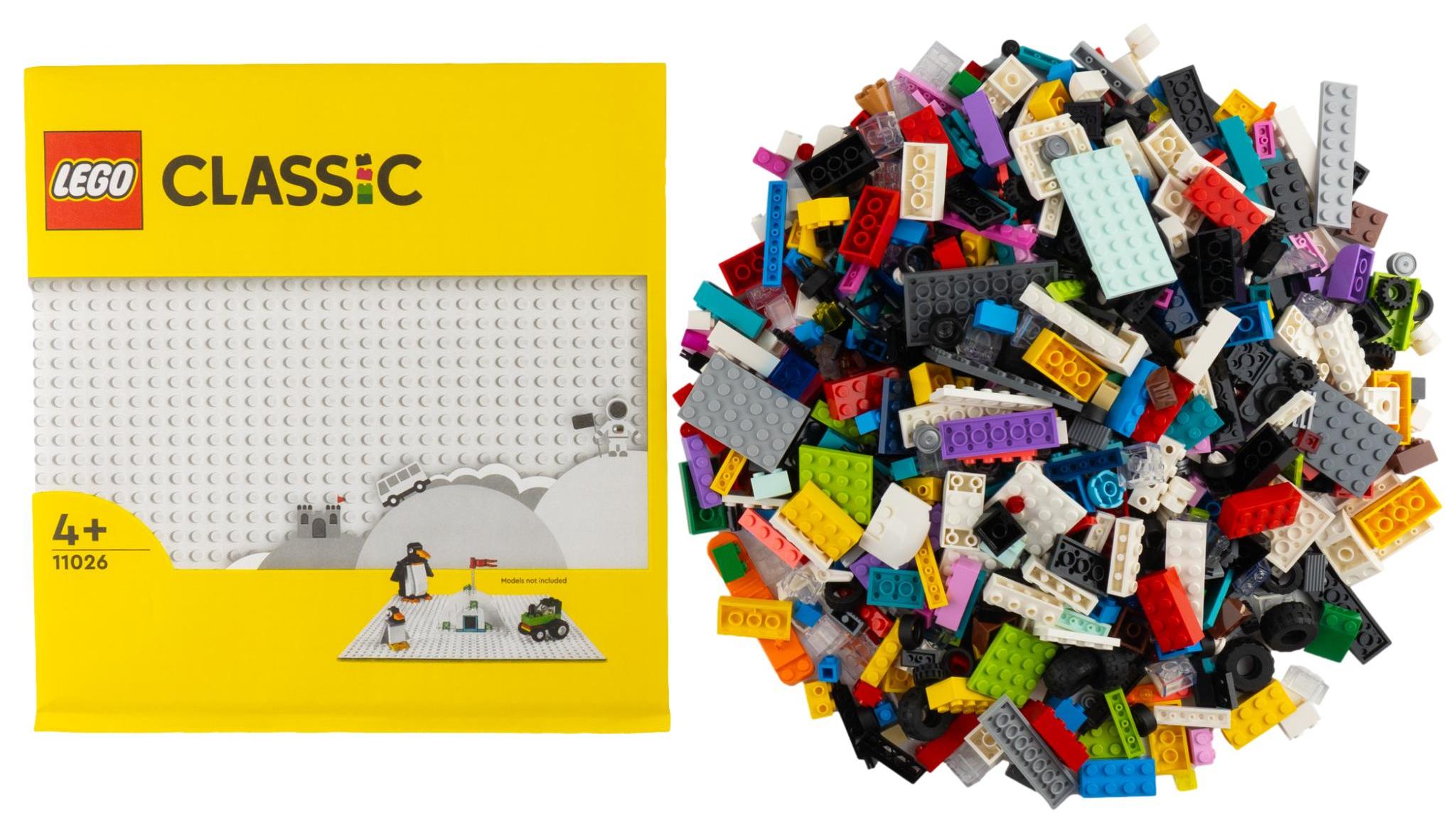 LEGO® City Mega Building Fun 1000 farebných kociek, špeciálne kocky + 1 biela doska - NOVINKA! Diely 1000x