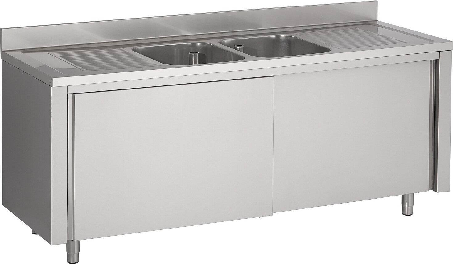 CHEFGASTRO 700 Spültisch Schiebetüren 2 mit te 2000 BxTxH 2000x700x850mm Image