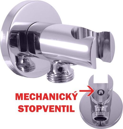 Steckdose mit Duschhalterung RAV Slezák mechanisches Absperrventil MD0750