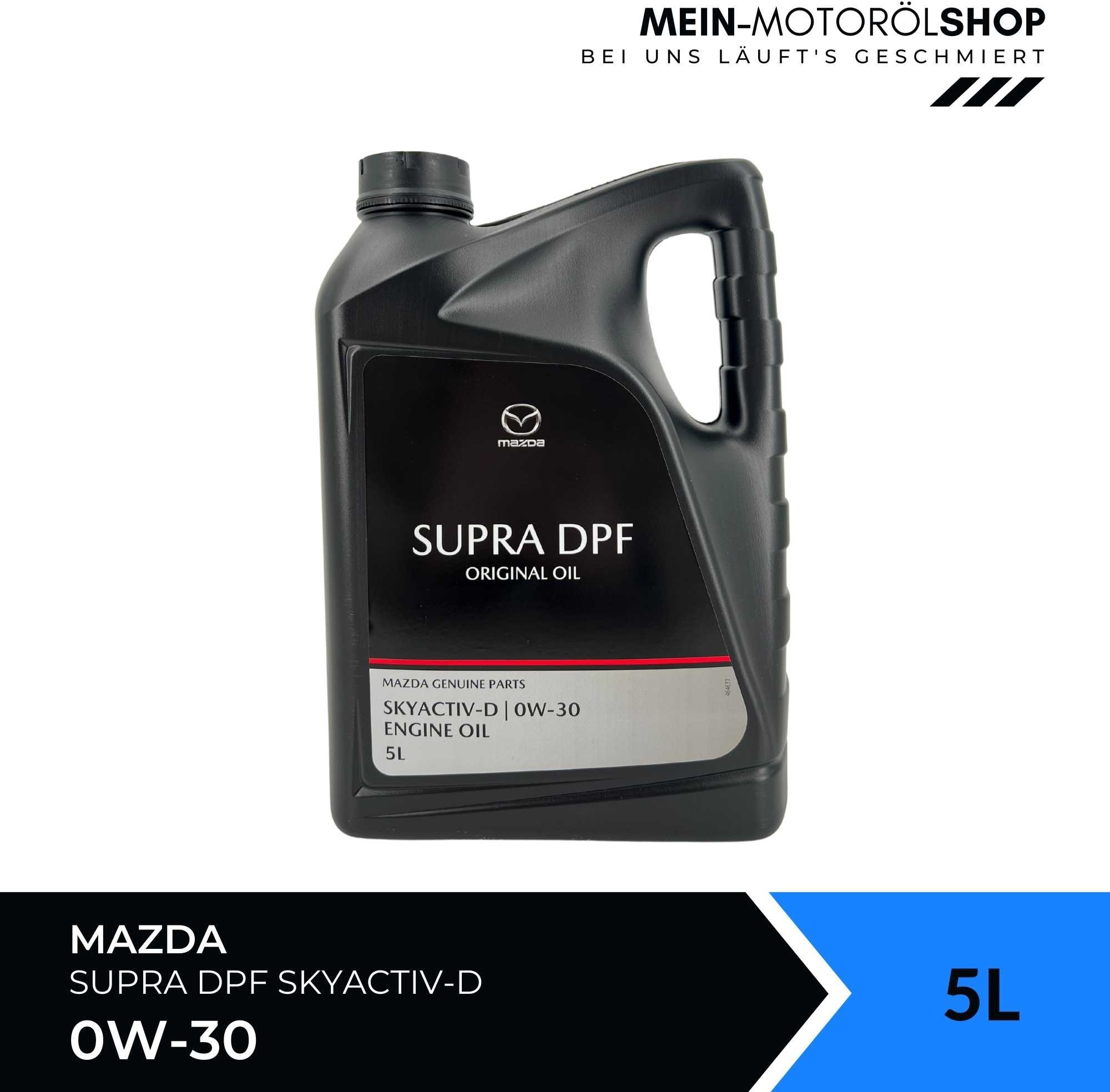 Mazda Original Oil Supra DPF Skyactiv-D 0W-30 5 Liter MAZDA SUPRA DPF 0W30 5L