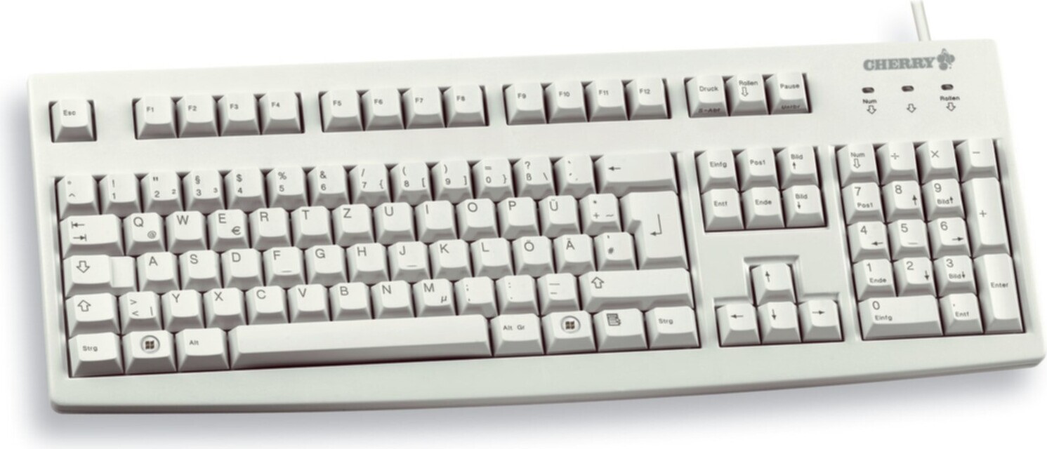CHERRY TAS G83-6105 Corded DE-Layout hellgrau G83-6105LUNDE-0