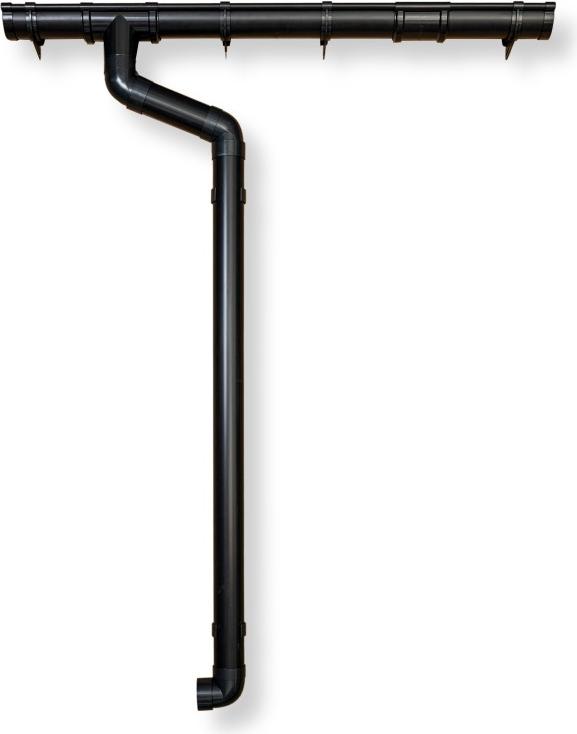 4 Home & Garden Kunststoff Dachrinnenset für Wolff Finnhaus Grillkota Basic Plus 9.2-anthrazit-Grillkota Basic Plus 9.2 mit Anbau/Saunaanbau Set 482 KA