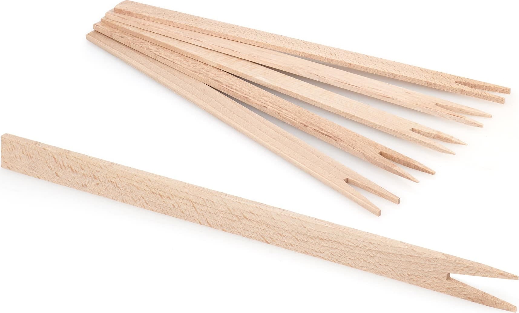 Metrie | WD25 Holz Grillgabel 25 cm mit 2 Zinken, 25 cm | 500 Stk