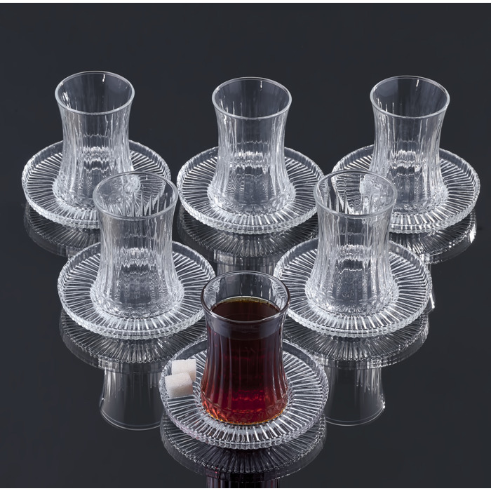 Elysia Tee set 12 tlg. 6x Teeglas + 6x Teeunterteller
