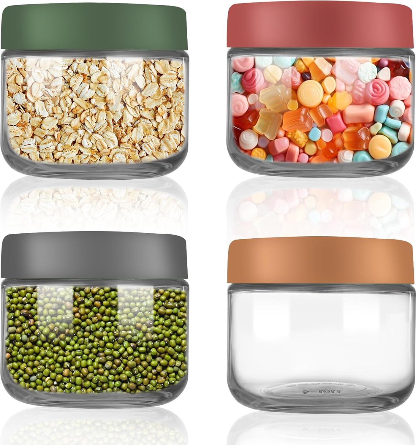 Markenlos Übernacht Haferflocken Gläser - Luftdicht - Set von 2 - 300 ml - Wiederverwendbares Glas