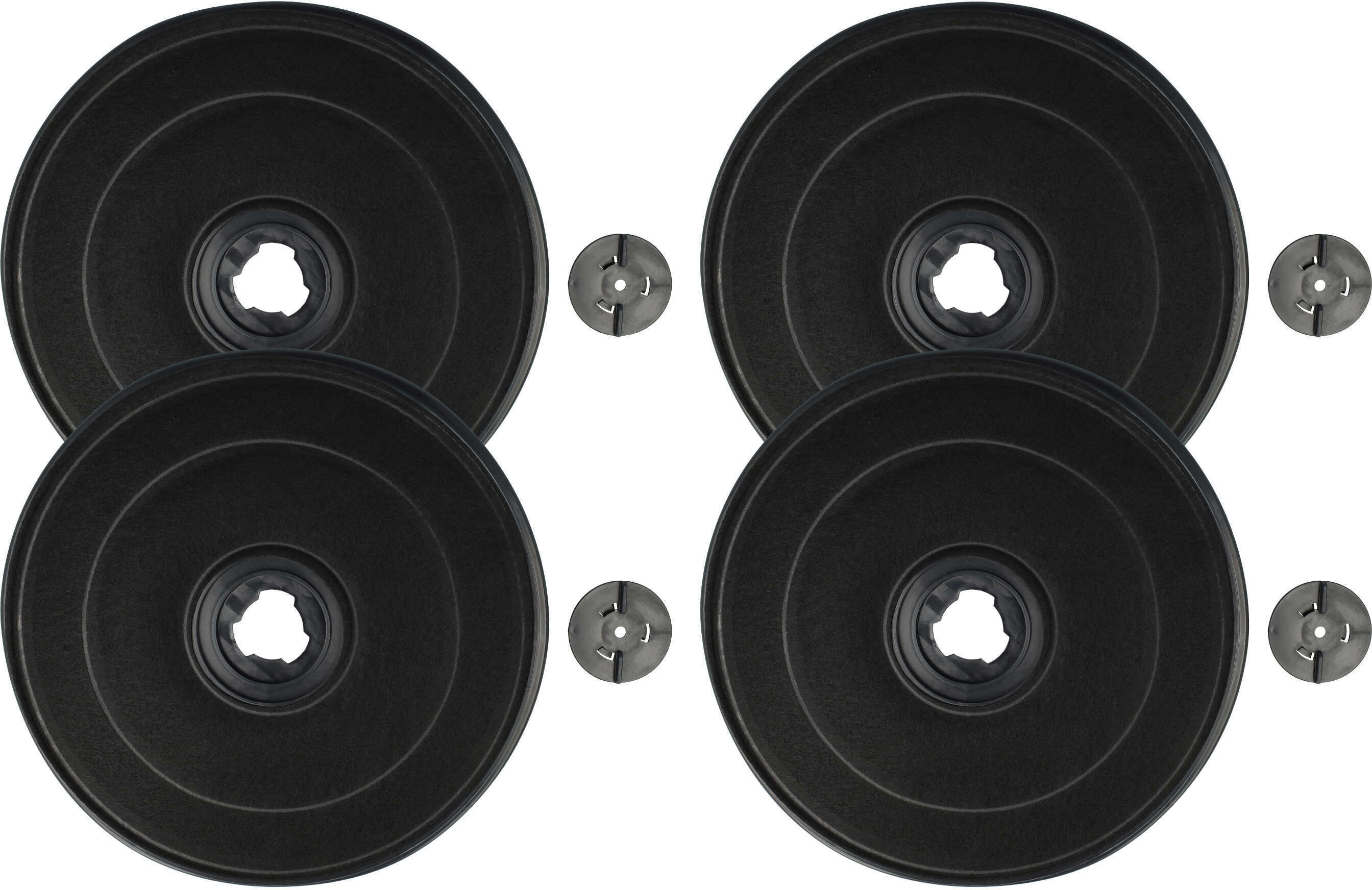 vhbw 4x Aktivkohlefilter Ersatz für 7332543708994, 4016417218750, 7332543706679 für Dunstabzugshaube - 2,3 cm