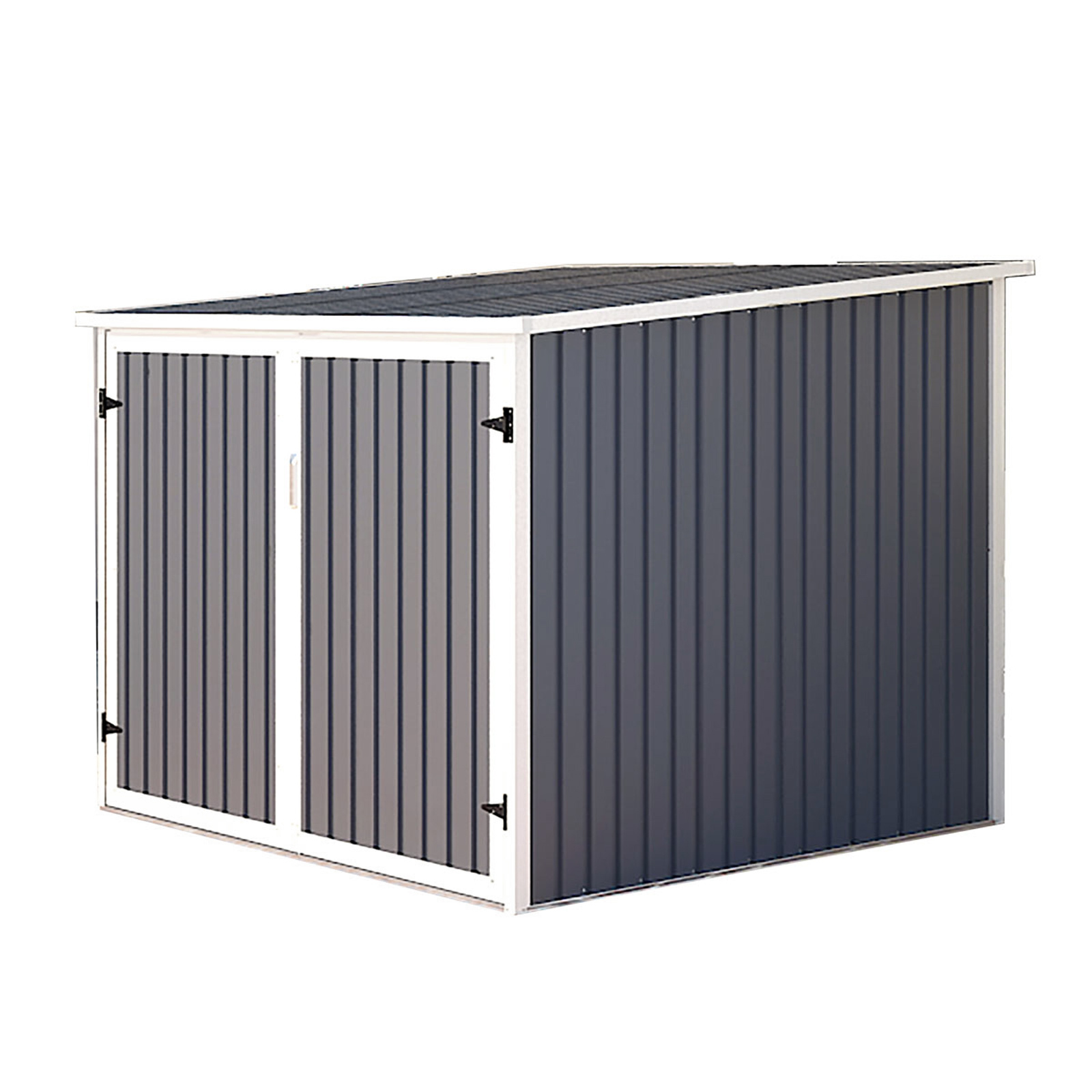 HATTORO Fahrrad-Garage für 4 Fahrräder Fahrrad-Schuppen Fahrrad-Box Abschließbar Dunkelgrau