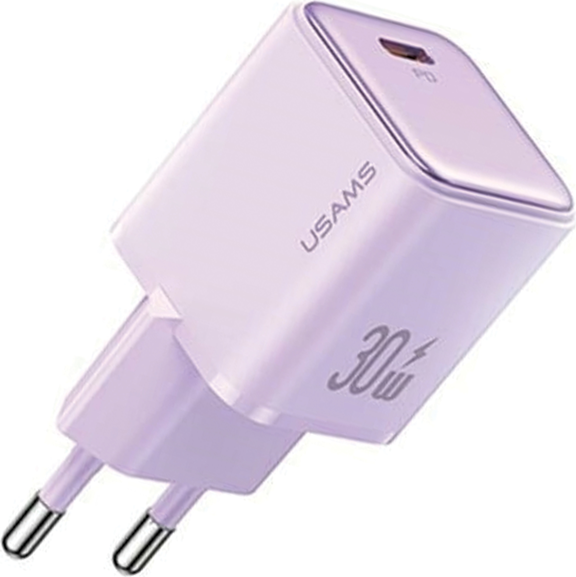 Usams Ład. Siec. 1Xusb-C Pd30W 3A (iba hlava) Pd3.0 rýchle nabíjanie Purpurový/fialový X-Ron Series Cc186Tc03 (Us-Cc186)