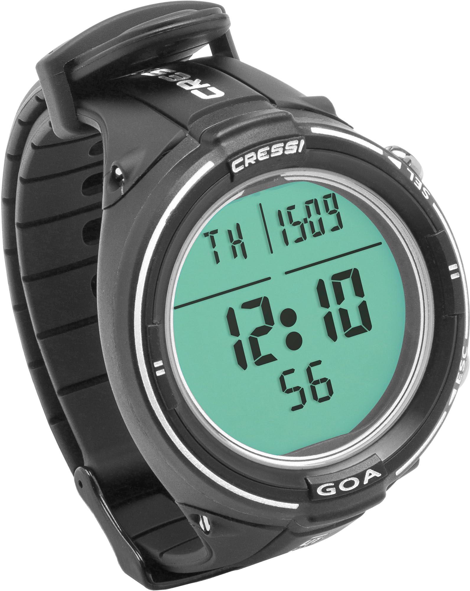 CRESSI Goa Tauchcomputer Mit Dual Mix RGBM Algorithmus Scuba Apnoe, Schwarz/Weiß 15759A