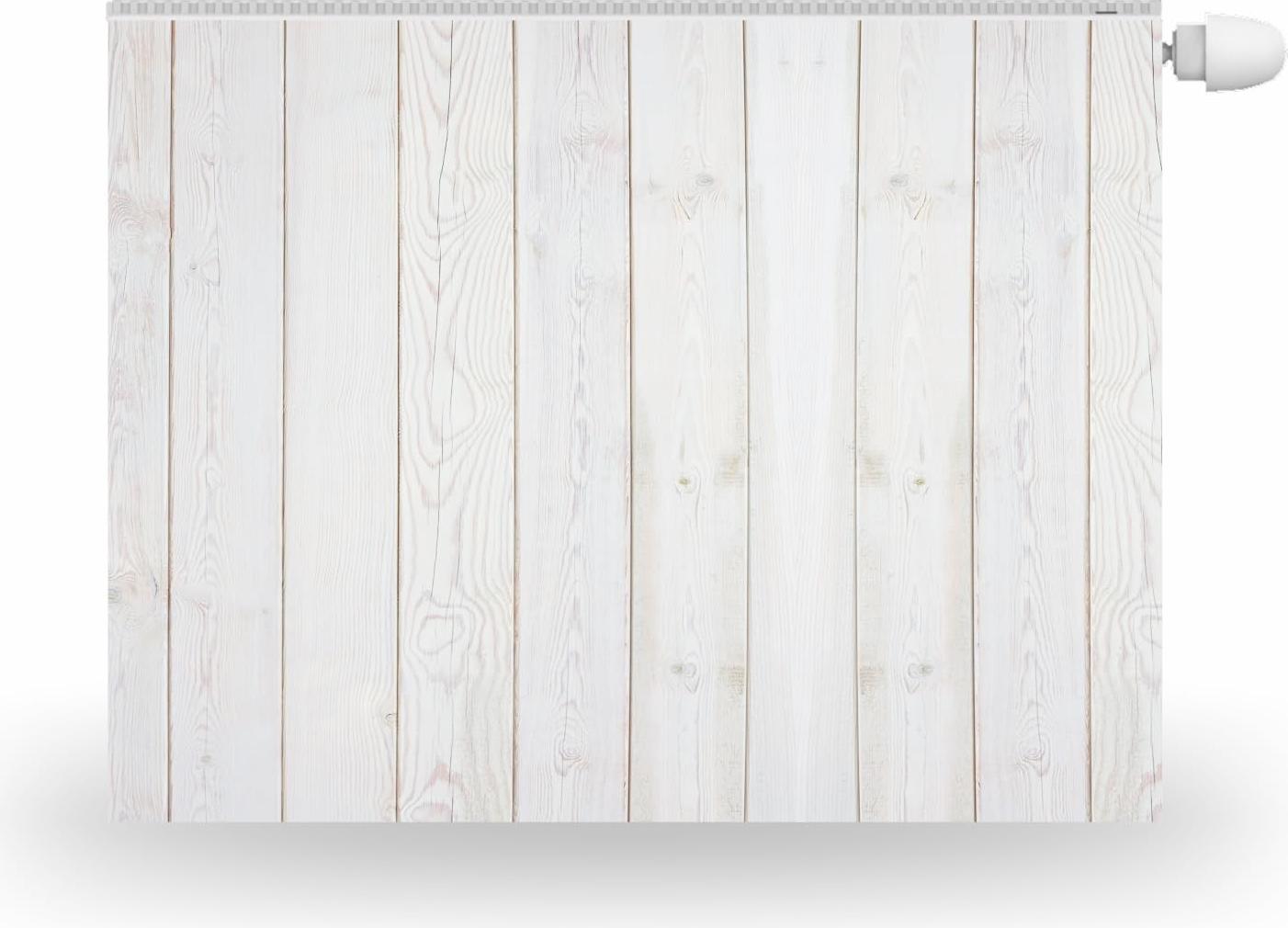 HUBDECO Magnetický kryt na radiátor 100x60cm Magnetický kryt na radiátor White Wood Pattern Vodotesný, zvýšená odolnosť proti oderu, kryt na radiátor
