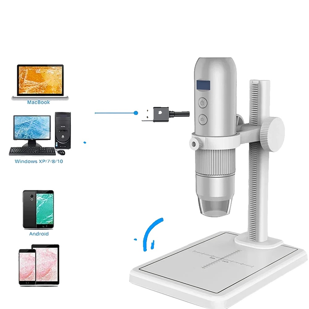 Digitálny mikroskop USB, zväčšenie 10~1000x, pripojenie WiFi a USB, MS4