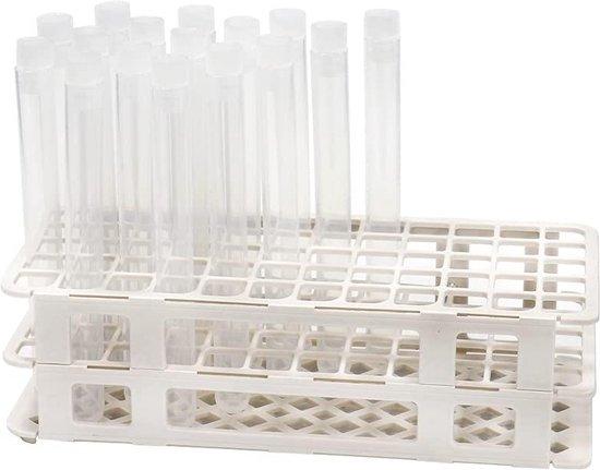 OEM Kunststof Reageerbuizen Set - Polypropyleen - 60 Stück 16x125 mm - 16 ml - Ronde Boden - Farblose Düsen von Polyethylen - für 17 mm Durchmesser Röhren 2026
