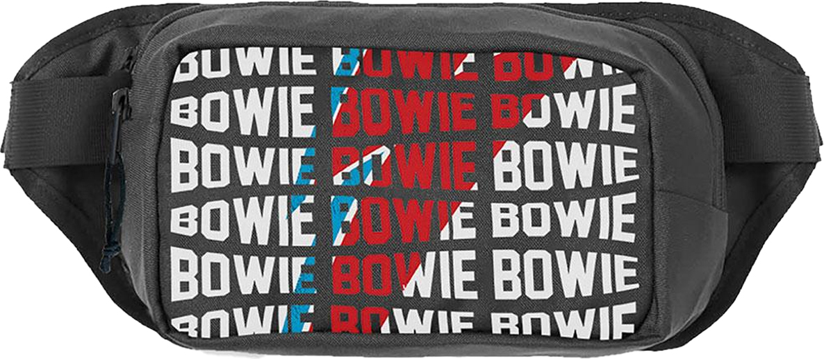 David Bowie - Schultertasche, Verzerrtes Logo RO13712 (Einheitsgröße) (Schwarz/Weiß) UTRO13712