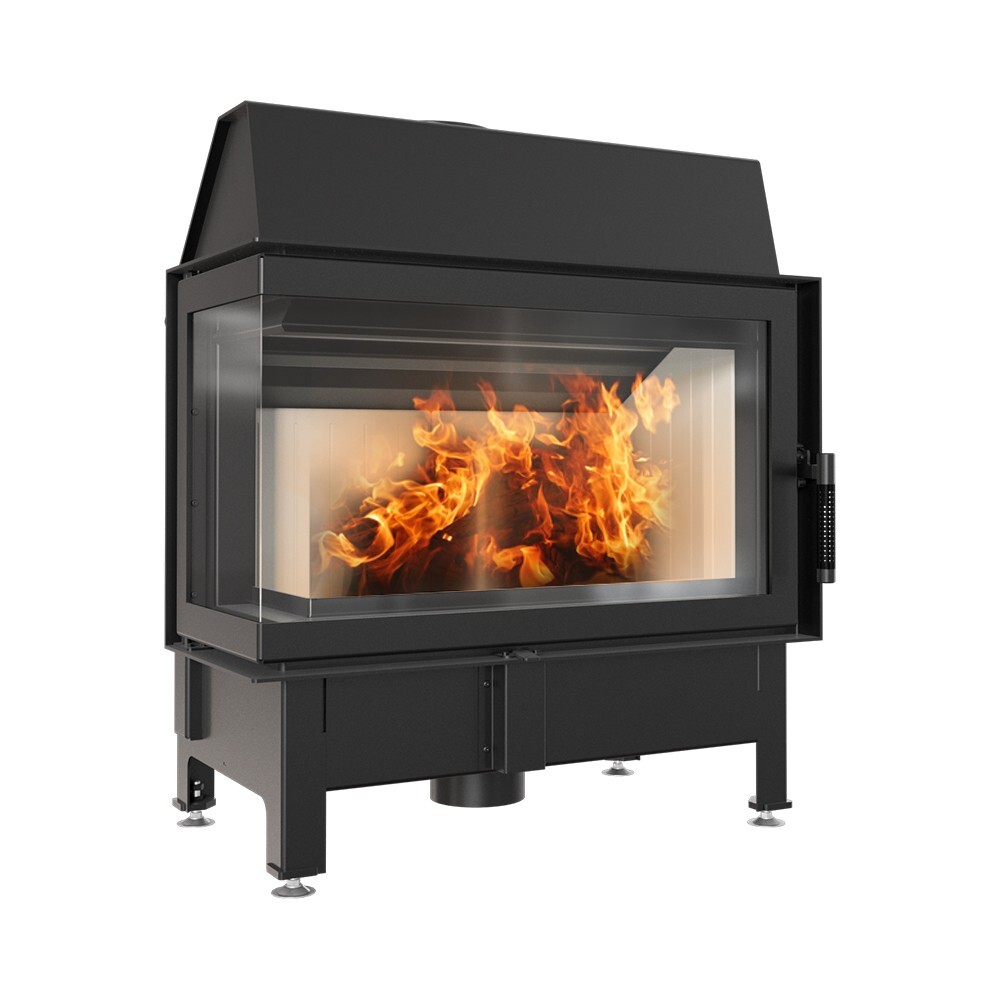 Oceľový krb Zibi 12 ľavostranné 11 kW Ø 180 pyrolýza