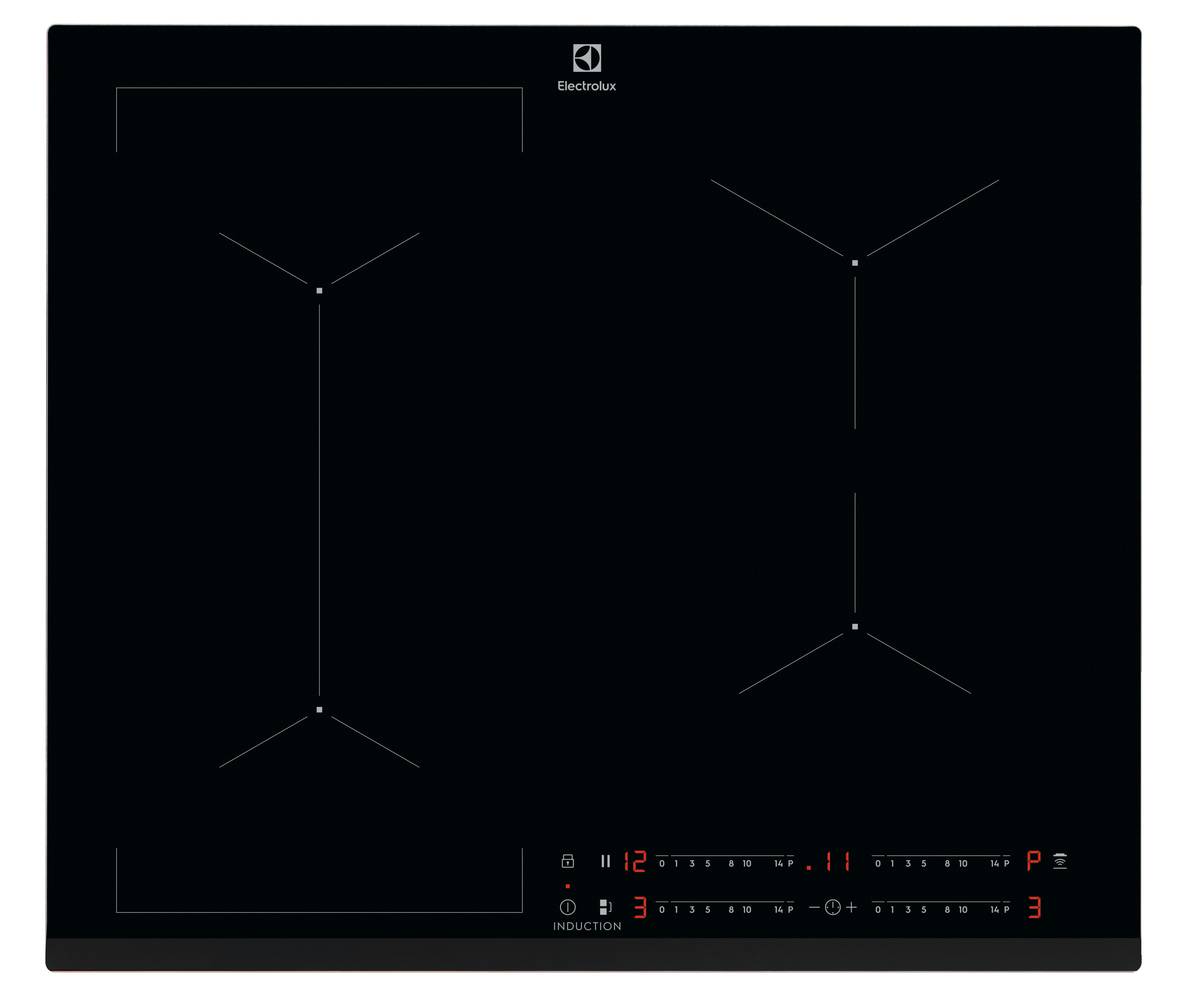 Electrolux LIL63441 Black Integrovaná 60 cm indukčná varná doska so 4 zónami