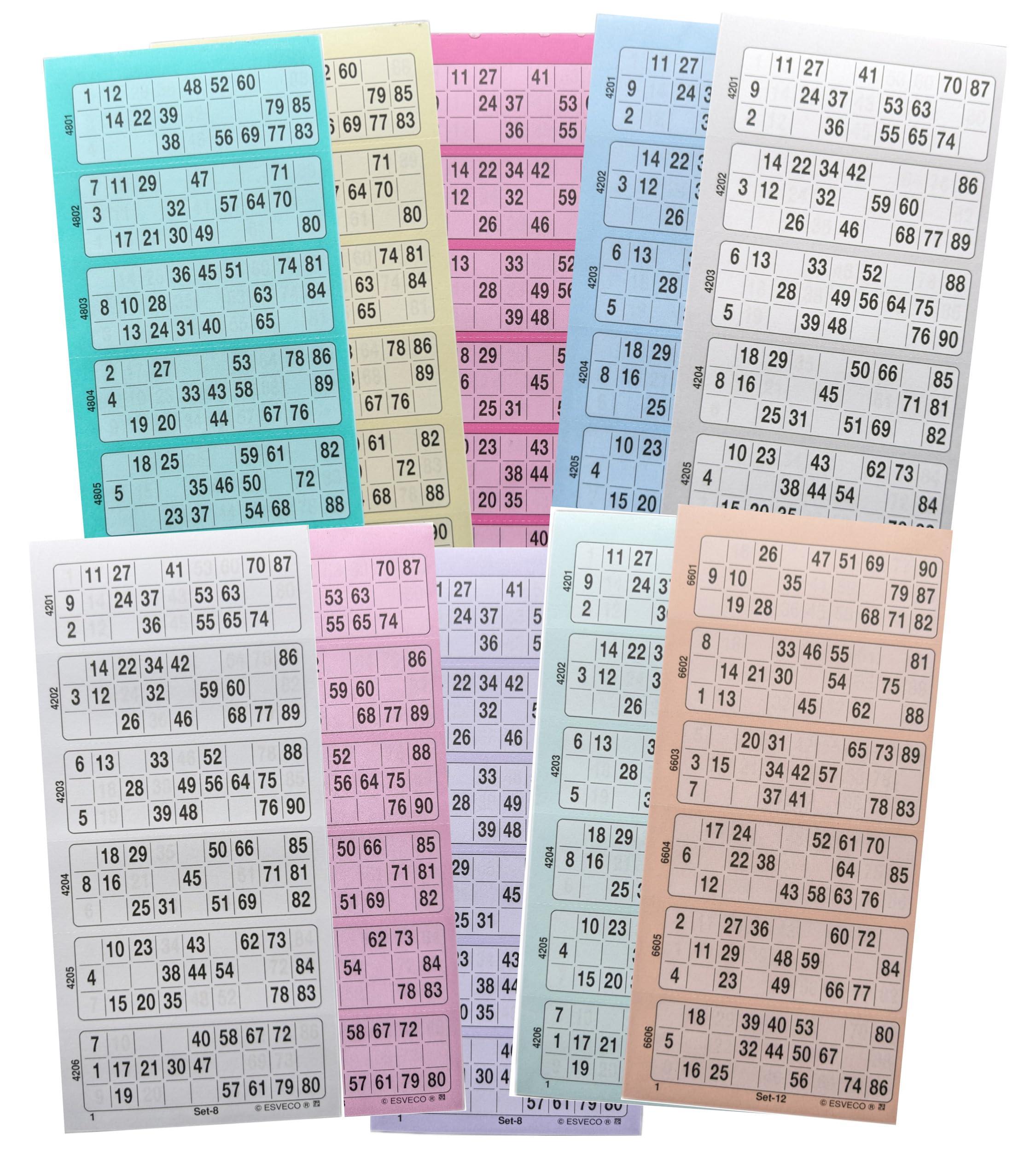 OEM Bingoticketblöcke, 10 Blöcke, 6000 Tickets, System 15 aus 90