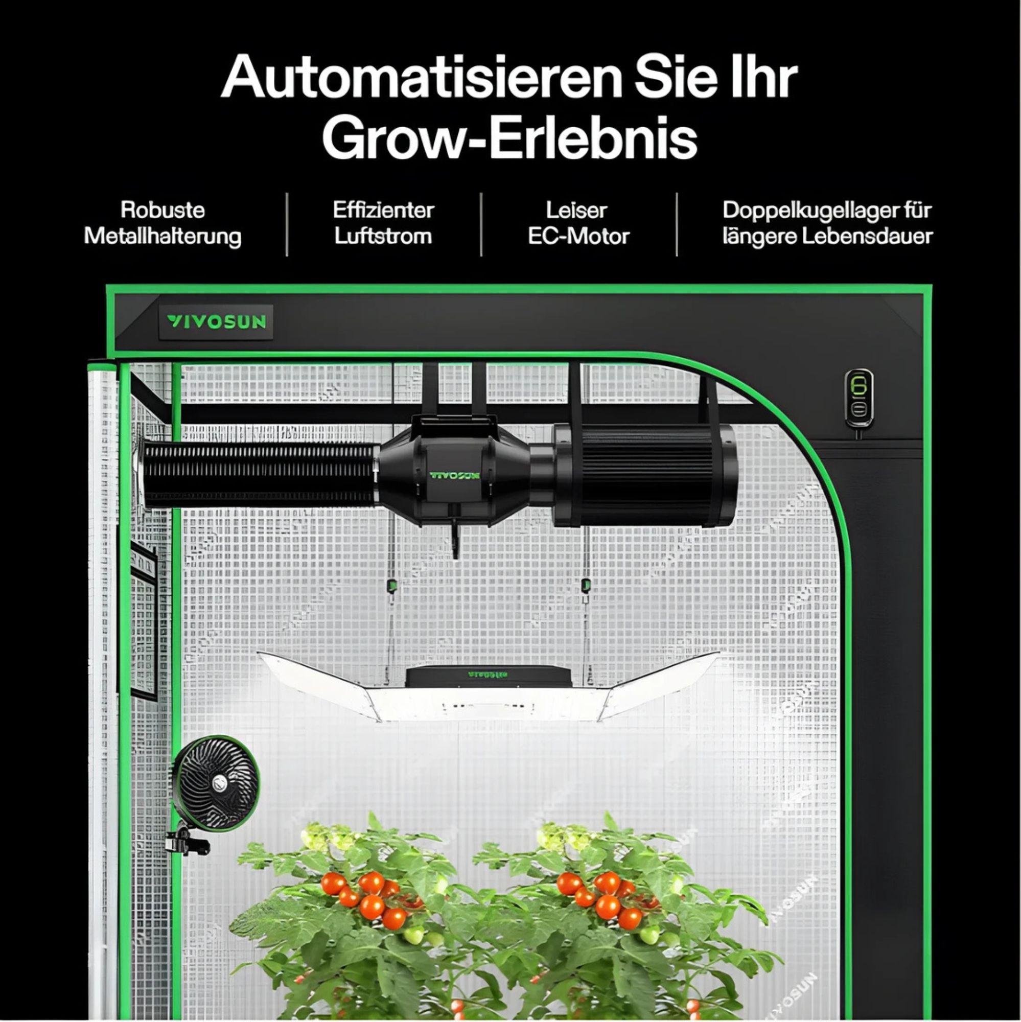 VIVOSUN Smart Luftfiltration AeroZesh S4 + Speed Controller E12 AeroZesh S4 + E12