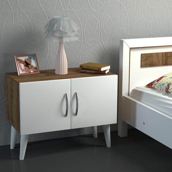 alphamoebel Kommode Weiß-Waluss 2 Fach Bellini 2 " 1629