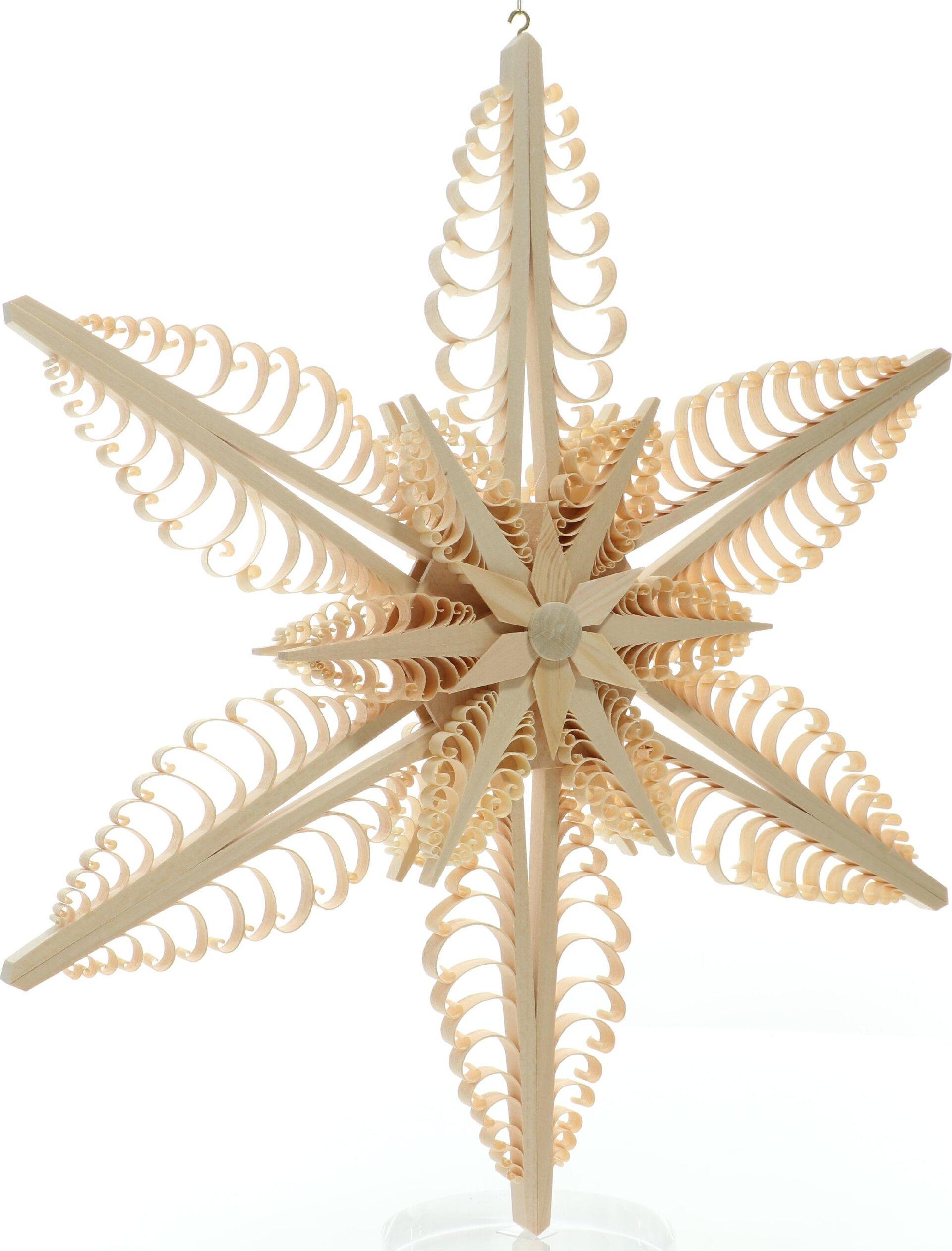 Herstellung von Baum- & Fensterschmuck Martina Rudolph Fensterschmuck Spanstern Mitte 2 Sterne (beidseitig) BxHxT=40x40x4cm NEU 123